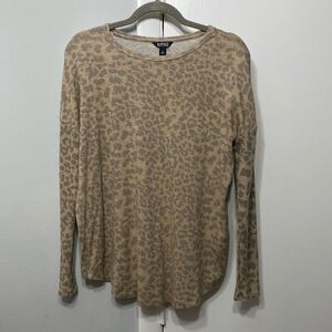 Buffalo David Bitton Leopard Print Crew Neck Sweatshirt S